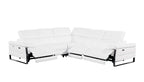 1246 Divanitalia 5-Piece L-Shaped Modular Power Reclining Sectional Sofa with Power Headrests - Top Grain Italian Leather - White - SKU 1246-WHITE-5PC-3PWR-SECTIONAL - view 4