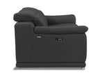 9762 Divanitalia Top Grain Italian Leather Power Reclining Loveseat with Adjustable Headrests - Dark Grey - SKU 9762-PWR-L-DARK GRAY - view 5