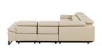 1246 Divanitalia 5-Piece L-Shaped Modular Power Reclining Sectional Sofa with Power Headrests - Top Grain Italian Leather