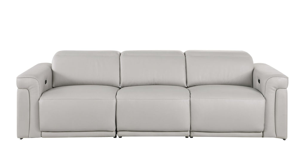 1126 Divanitalia 3-Piece Modular Power Reclining Sofa in Top Grain Italian Leather with 2 Power Recliners & Power Headrests
