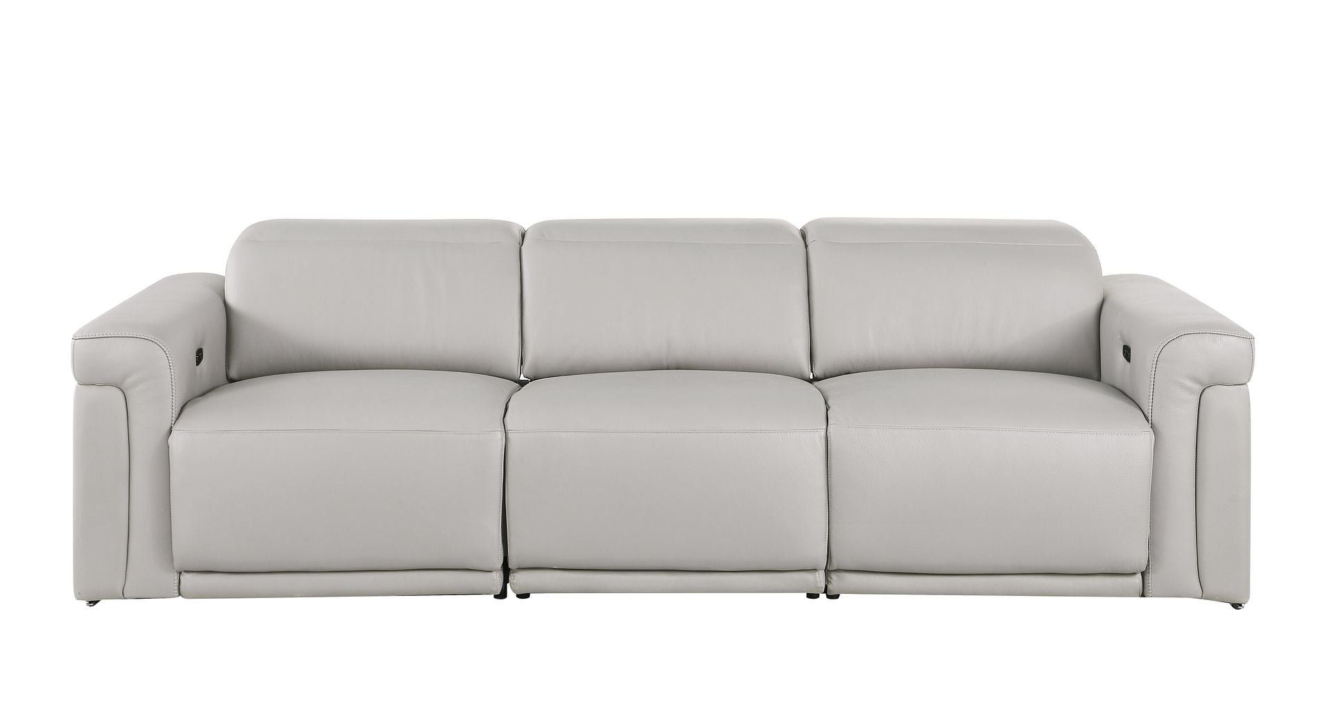 1126 Divanitalia 3-Piece Modular Power Reclining Sofa in Top Grain Italian Leather with 3 Power Recliners & Power Headrests