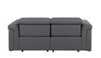 1126 Divanitalia 2-Piece Modular Power Reclining Loveseat in Top Grain Italian Leather with 2 Power Recliners & Power Headrests - Dark Grey - SKU 1126-DK_GREY-2.2-HT - view 7