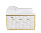 1111 Divanitalia Loveseat with Adjustable Headrest in Top-grain Italian Leather - White - SKU 1111-WHITE-L - view 5