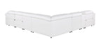 1126 Divanitalia 7-Piece L-Shaped Sectional Sofa in Top Grain Italian Leather with 3 Power Recliners & Power Headrests - White - SKU 1126-WHITE-SEC-7PC-3PWR-SECTIONAL-GROUP - view 6