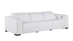 1208 Leather Reclining Set - Sofa & Loveseat with 4 Power Recliners - White - SKU 1208-WHITE-5.4-HT-2PC - view 6