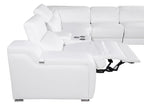 1116 Divanitalia 10-Piece U-Shaped Sectional Sofa in Top Grain Italian Leather with 4 Power Recliners & Power Headrests