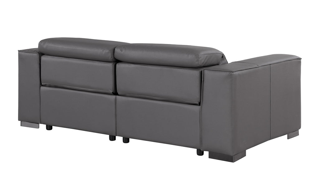 1208 Genuine Leather Dual Power Reclining Loveseat