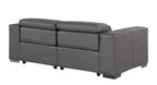 1208 Genuine Leather Dual Power Reclining Loveseat