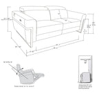 990 Divanitalia Power Reclining 2-Piece Sofa Set with Power Headrest in Top-grain Italian Leather - White - SKU 990-WHITE-2PC - view 16