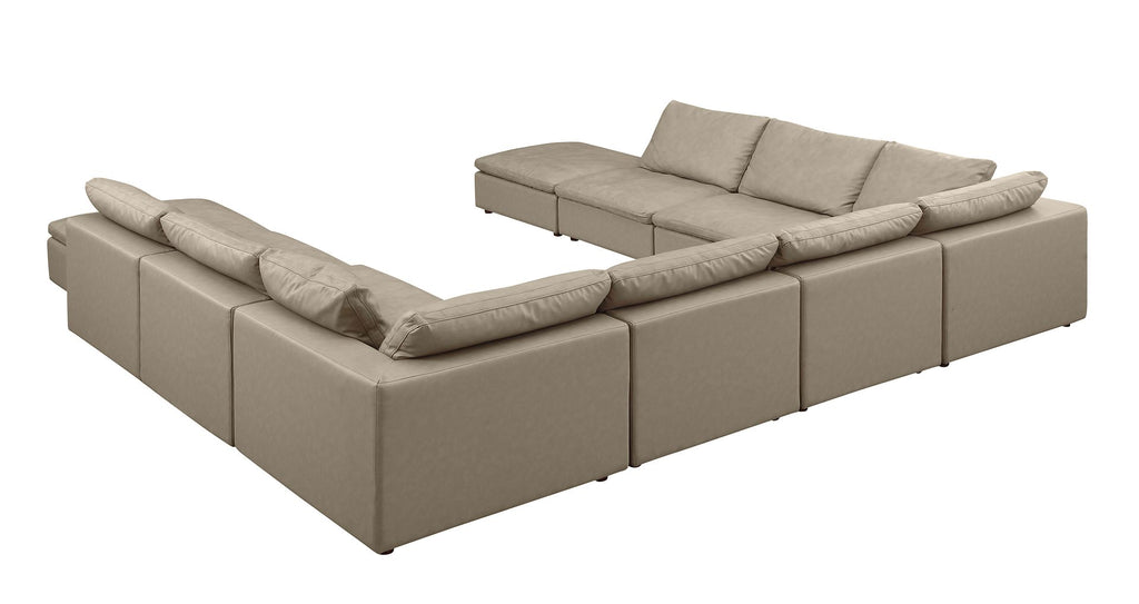 1100 Divanitalia 10-Piece U-Shaped Sectional Sofa with Chaise in Top-grain Italian Leather