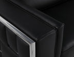 1130 Divanitalia Loveseat in Top-grain Italian Leather - Black - SKU 1130-BLACK-L - view 6