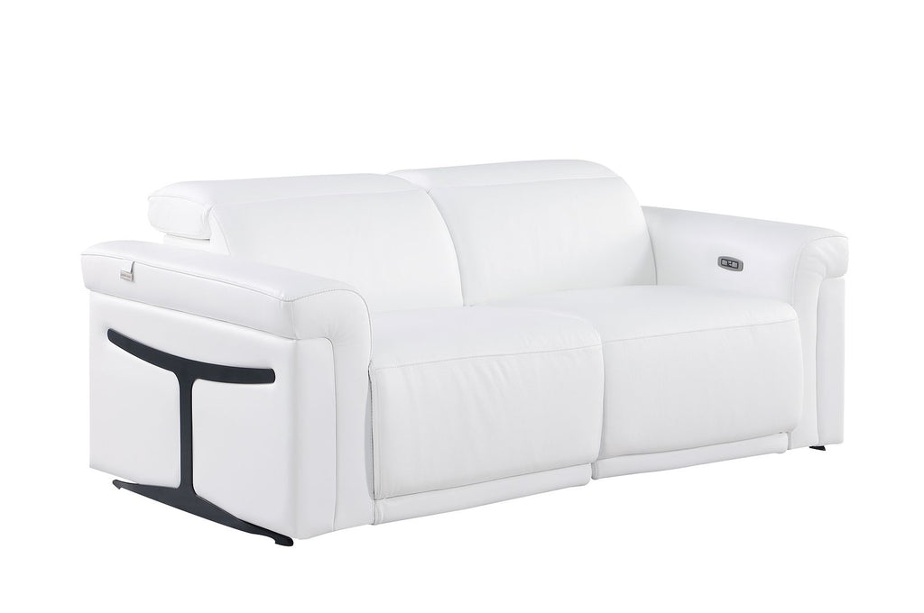 1126 Divanitalia 2-Piece Modular Power Reclining Loveseat in Top Grain Italian Leather with 2 Power Recliners & Power Headrests - White - SKU 1126-WHITE-2.2-HT - view 4