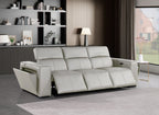 1224 Divanitalia 3-Piece Modular Power Reclining Sofa in Top Grain Italian Leather with 3 Power Recliners & Power Headrests - Light Grey - SKU 1224-LT-GREY-3.3-HT - view 2