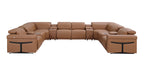 1126 Divanitalia 12-Piece U-Shaped Sectional Sofa in Top Grain Italian Leather with 4 Power Recliners & Power Headrests - Cognac - SKU 1126-COGNAC-12PC-4PWR-U-SECTIONAL-GROUP - view 3