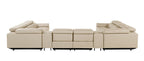 1246 Divanitalia 10-Piece U-Shaped Modular Power Reclining Sectional Sofa with 4 Power Recliners and Power Headrests - Top Grain Italian Leather