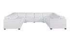 1208 8 Piece U-Shaped Leather Sectional Sofa with 4 Power Recliners & Power Headrests