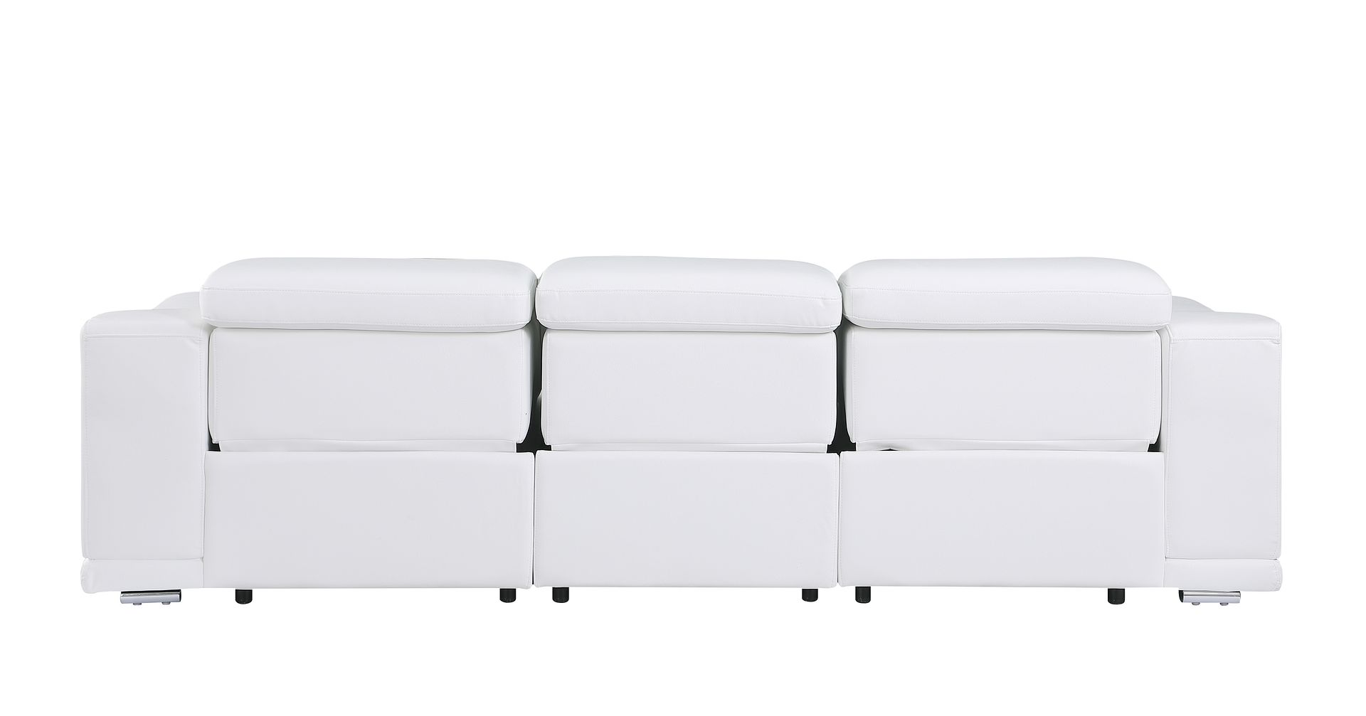 9762 Divanitalia 3-Piece Modular Power Reclining Sofa with 3 Power Recliners in Top Grain Italian Leather