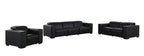 1208 Leather Reclining Set - Sofa, Loveseat & Chair with 6 Power Recliners - Black - SKU 1208-BLACK-6.6-HT-3PC - view 3