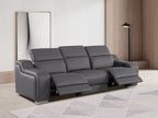 1116 Divanitalia 3-Piece Modular Power Reclining Sofa in Top Grain Italian Leather with 2 Power Recliners & Power Headrests