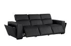 1224 Divanitalia 6-Piece Modular Power Reclining Sofa, Loveseat & Chair Set in Top Grain Italian Leather with 6 Power Recliners & Power Headrests - Black - SKU 1224-BLACK-6.6-HT-3PC - view 6