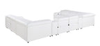1116 Divanitalia 10-Piece U-Shaped Sectional Sofa in Top Grain Italian Leather with 4 Power Recliners & Power Headrests - White - SKU 1116-WHITE-10PC-4PWR-U-SECTIONAL-GROUP - view 6