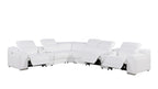 1116 Divanitalia 8-Piece L-Shaped Sectional Sofa in Top Grain Italian Leather with 3 Power Recliners & Power Headrests - White - SKU 1116-WHITE-8PC-3PWR-SECTIONAL- GROUP - view 3