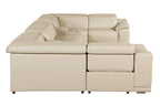 9762 Divanitalia 8-Piece U-Shaped Top Grain Italian Leather Sectional Sofa with 4 Power Recliners