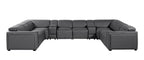 1224 Divanitalia 10-Piece U-Shaped Sectional Sofa in Top Grain Italian Leather with 4 Power Recliners & Power Headrests
