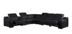 1116 Divanitalia 7-Piece L-Shaped Sectional Sofa in Top Grain Italian Leather with 3 Power Recliners & Power Headrests - Black - SKU 1116-BLACK-7PC-3PWR-SECTIONAL- GROUP - view 3