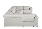 1126 Divanitalia 8-Piece U-Shaped Sectional Sofa in Top Grain Italian Leather with 2 Power Recliners & Power Headrests