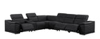 2679 7-Piece L-Shaped Power Reclining Sectional Sofa in Genuine Leather - 3 Recliners