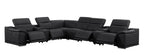 2679 8-Piece L-Shaped Power Reclining Sectional Sofa in Genuine Leather - 4 Recliners
