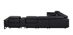 1246 Divanitalia 8-Piece L-Shaped Modular Power Reclining Sectional Sofa with 3 Power Recliners and Power Headrests - Top Grain Italian Leather