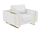 1050 Divanitalia 2-Piece Sofa Set in Top-grain Italian Leather - White - SKU 1050-WHITE-3PC - view 8