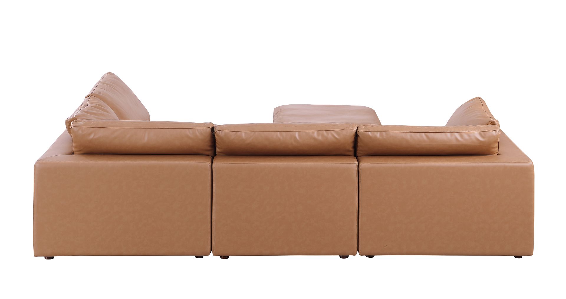 1100 Divanitalia 5-Piece Left Arm Facing 4-Seat Sectional Sofa - Top-grain Italian Leather