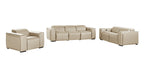 1224 Divanitalia 6-Piece Modular Power Reclining Sofa, Loveseat & Chair Set in Top Grain Italian Leather with 5 Power Recliners & Power Headrests - Beige - SKU 1224-BEIGE-6.5-HT-3PC - view 3