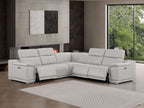 2679 5-Piece L-Shaped Power Reclining Sectional Sofa in Genuine Leather - 3 Recliners