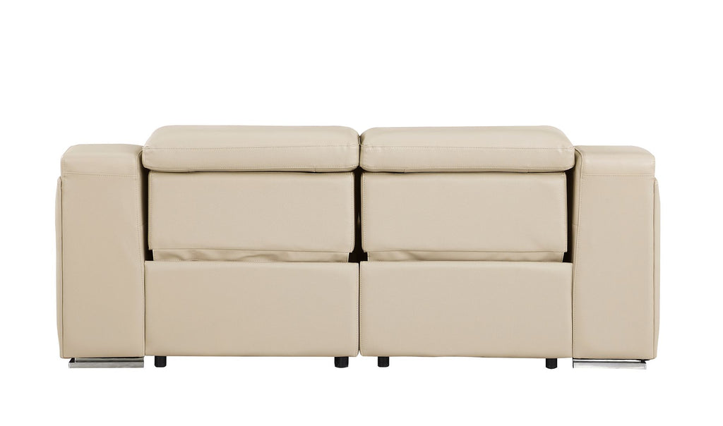 1116 Divanitalia 2-Piece Modular Power Reclining Loveseat in Top Grain Italian Leather with 2 Power Recliners & Power Headrests