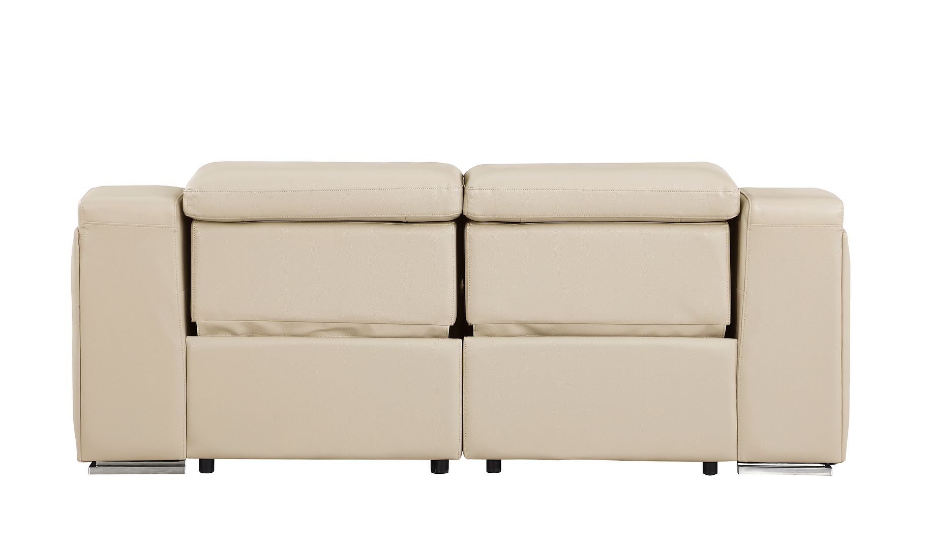 1116 Divanitalia 2-Piece Modular Power Reclining Loveseat in Top Grain Italian Leather with 2 Power Recliners & Power Headrests