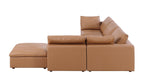 1100 Divanitalia 5-Piece Right Arm Facing 3-Seat Sectional Sofa - Top-grain Italian Leather