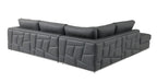 998 Divanitalia Cream Left Arm Facing Sectional Sofa in Top-grain Italian Leather