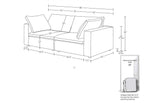 1100 Divanitalia Modular Loveseat - Top-grain Italian Leather