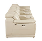 9762 Divanitalia 7-Piece Modular Top Grain Italian Leather Power Reclining Sofa with 4 Power Recliners