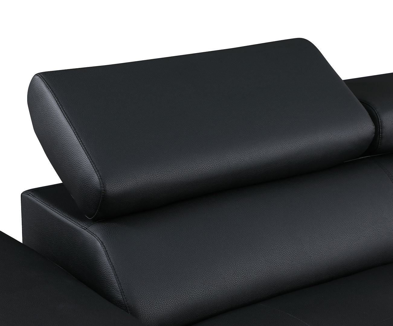 8136 Right Arm Facing Chaise with Adjustable Headrest in Genuine Leather