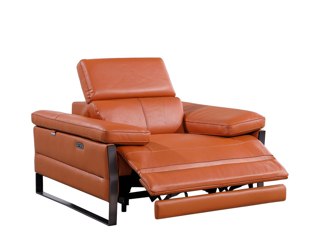 1246 Divanitalia Power Reclining Arm Chairwith Power Headrests - Top Grain Italian Leather