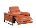 1246 Divanitalia Power Reclining Arm Chairwith Power Headrests - Top Grain Italian Leather