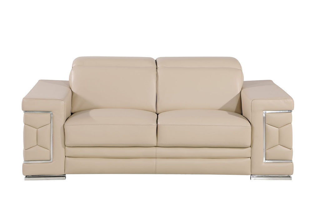 296 Modern Genuine Leather 3-Piece Sofa Set - Beige - SKU 296-BEIGE-3PC - view 5
