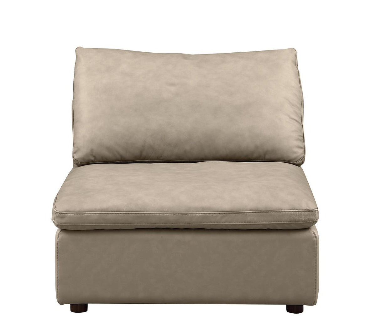 1100 Divanitalia 3-Piece Sofa Set with Ottoman - Beige - SKU 1100-BEIGE-3PC-OTT - view 12