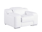 1116 Divanitalia 7-Piece Modular Power Reclining Sofa, Loveseat & Chair Set in Top Grain Italian Leather with 5 Power Recliners & Power Headrests - White - SKU 1116-WHITE-7.5-HT-3PC - view 5