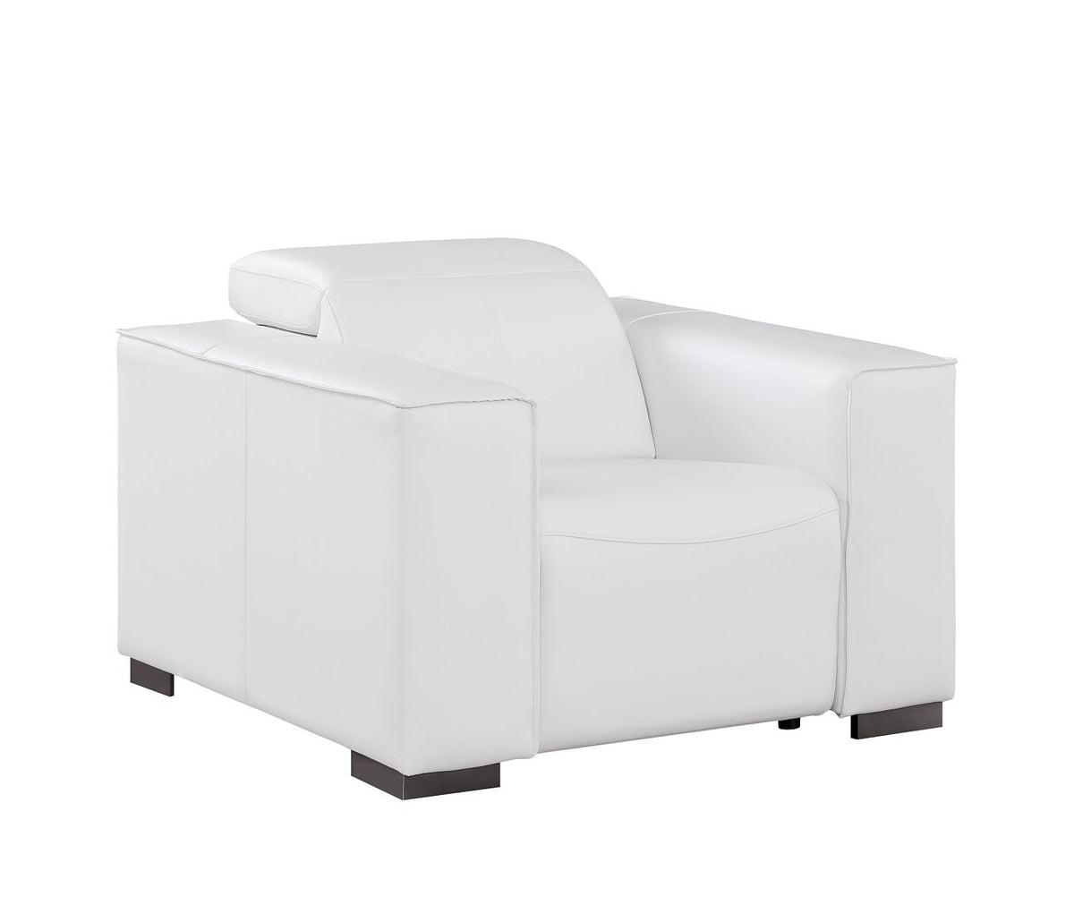 1208 Modular Leather Set with 6 Power Recliners & Power Headrests - White - SKU 1208-WHITE-7.6-HT-3PC - view 9